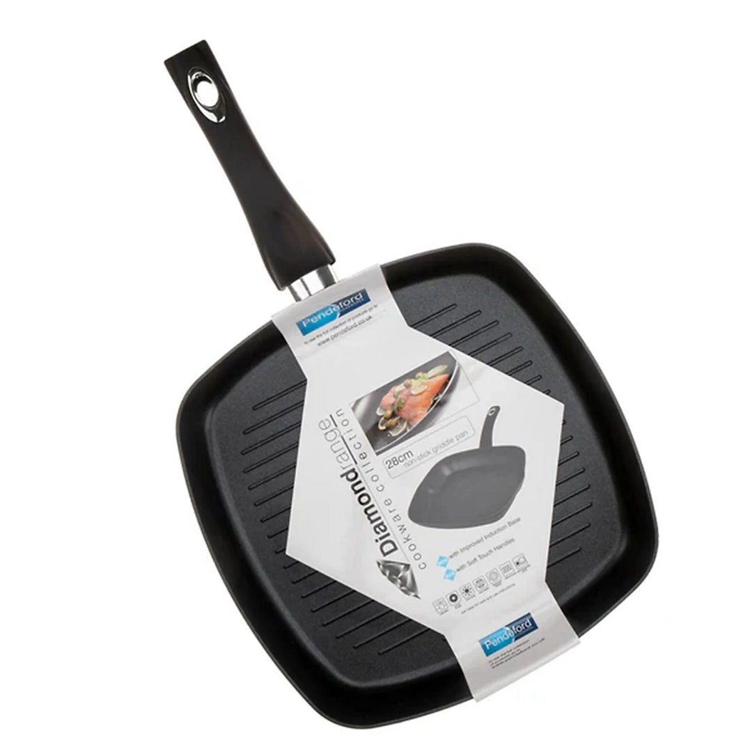 Diamond Range 28cm Non-Stick Square Griddle Pan