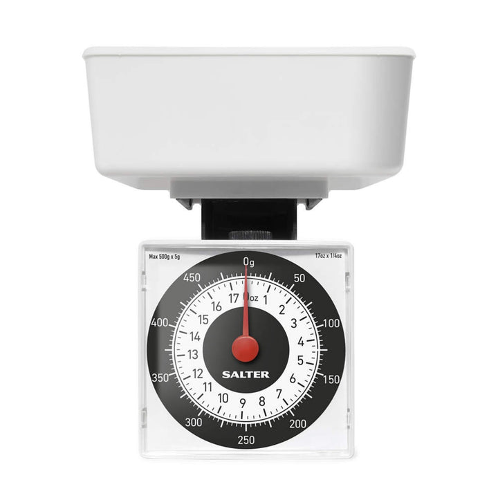 Salter Dietry Precision Mechanical Kitchen Scale - White 500g Capacity