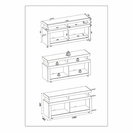 Vision Grey Flat Screen Tv Unit