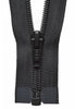 Nylon Open-End Zip: 46cm: Black