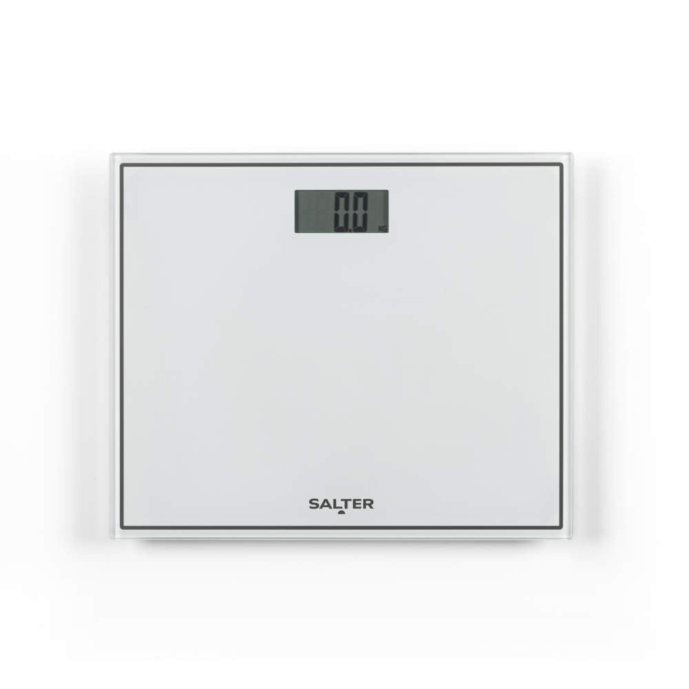 Salter Compact Glass Digital Bathroom Scale - White