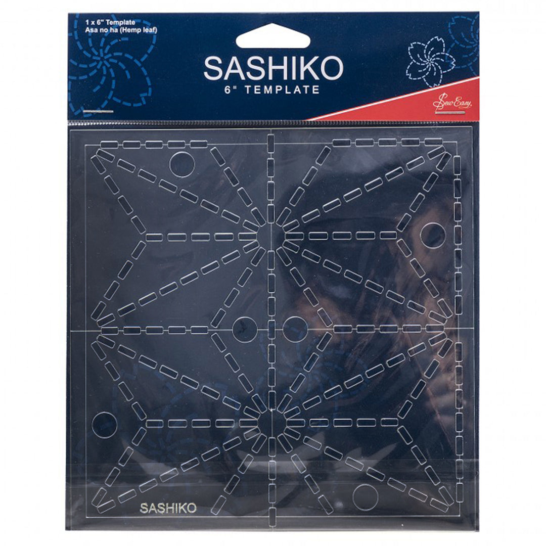 Sashiko: Template: 6in: Asa No Ha (Hemp Leaf)