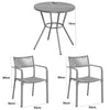 3 Piece Bistro Garden SET, Pair Of Rope Back Armchairs & Round Plastic Table, Moss Green (Self Assembly) (DHD) Image 2