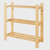 3 Shelf Pine Slatted Storage Unit - Pre Sanded Solid Pine