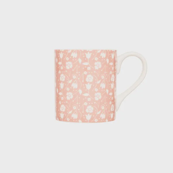SIIP Small  Straight Floral Mug Pink