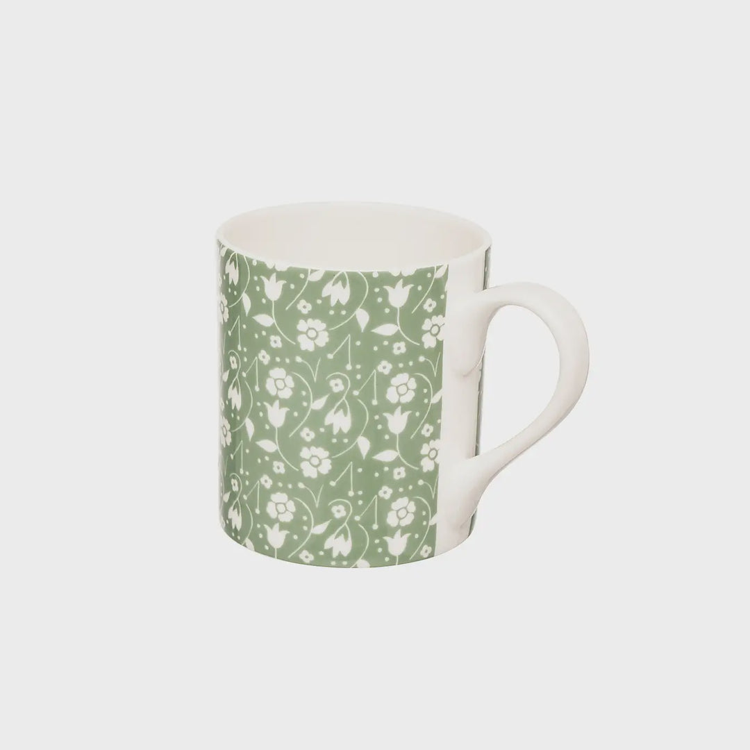 SIIP Small Straight Floral Mug Sage