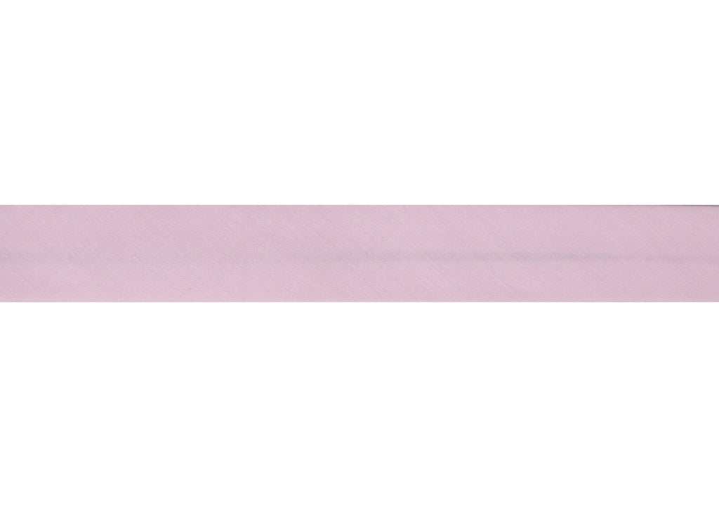 Trim: Bias Binding: Polycotton: 16mm: Light Pink Sold By The Metre