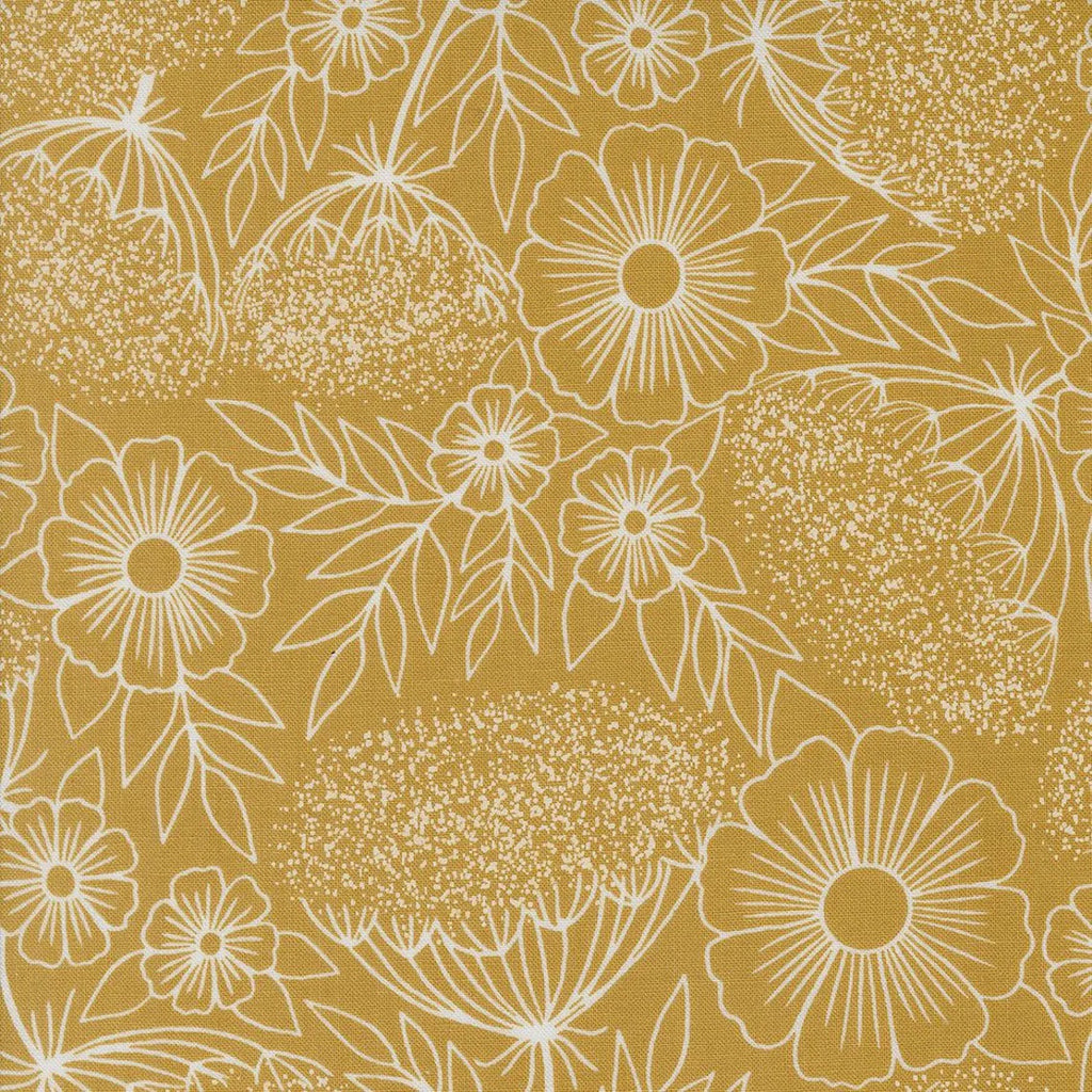 Moda Field of Flowers by Katharine Watson Goldenrod 3314-13 Fat Quarters 50x55cm