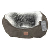 Smart Pets Luxury Faux Fur Premium Design Memory Foam Dog Beds 60x50x26 - Grey