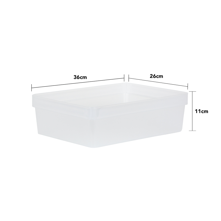 Studio Stack 2.02 Box & Lid 36 x 26 x 11cm Shallow A4 Clear