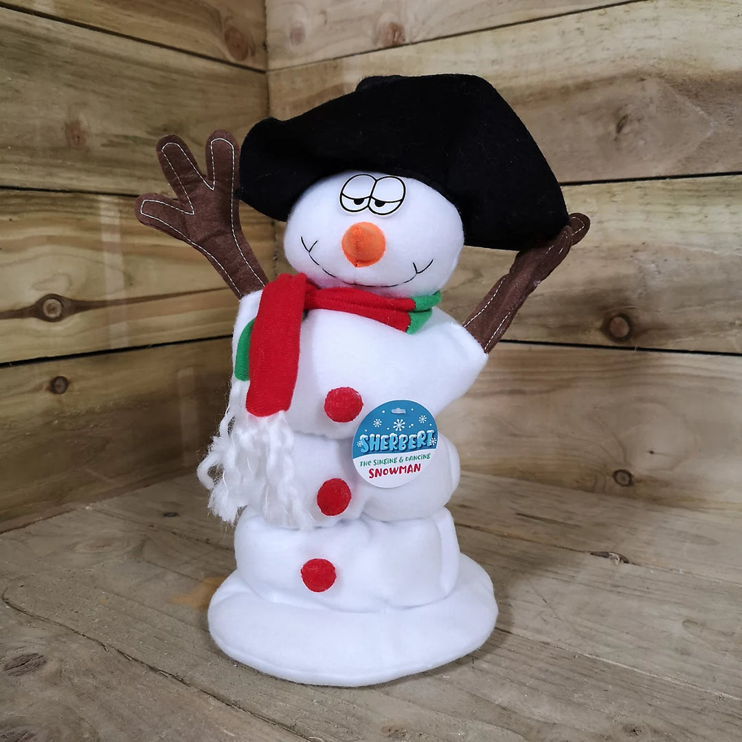 Premier 35cm Battery Operated Singing Sherbert the Snowman