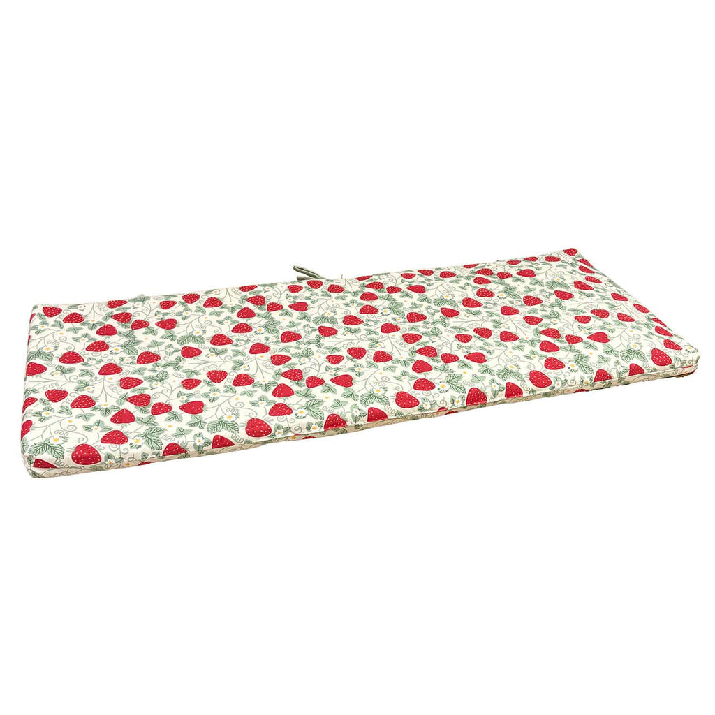 Strawberries Design Shower Resistant Bench Cushions 110x41cm