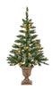 Premier 90Cm Prelit Flocked Tree In Plastic Pot