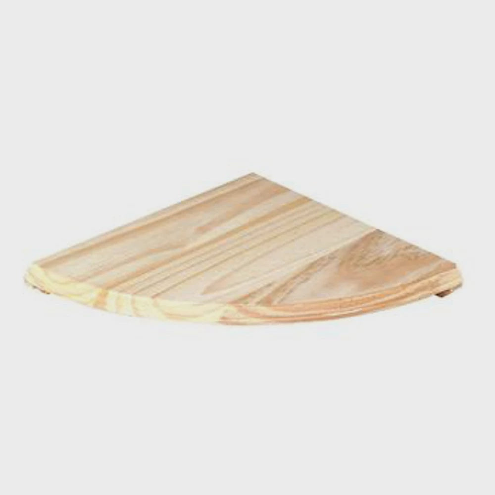 380mm Corner Shelf Kit Solid Pine Wood Natural Sanded