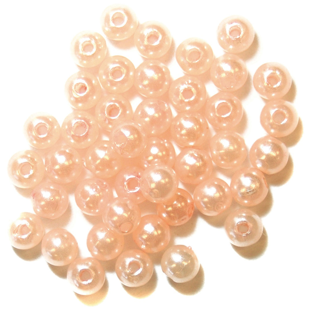 Beads: Pearl: 5mm: Pink: 40
