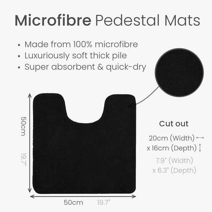 Microfibre Bath & Pedestal Mats