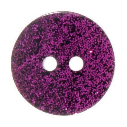 Buttons: Shiny Glitter: 18mm: Pink