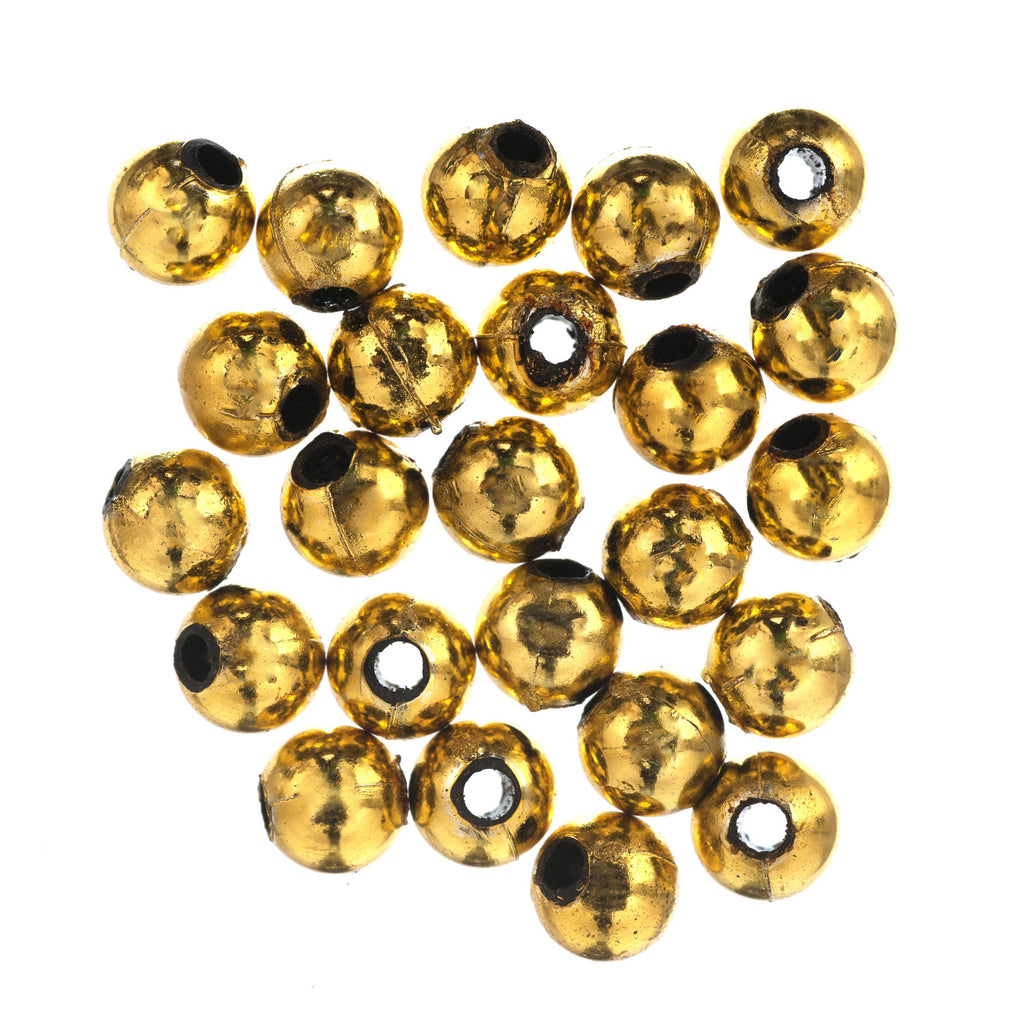 Beads: Plated: 8mm: Gold: 20