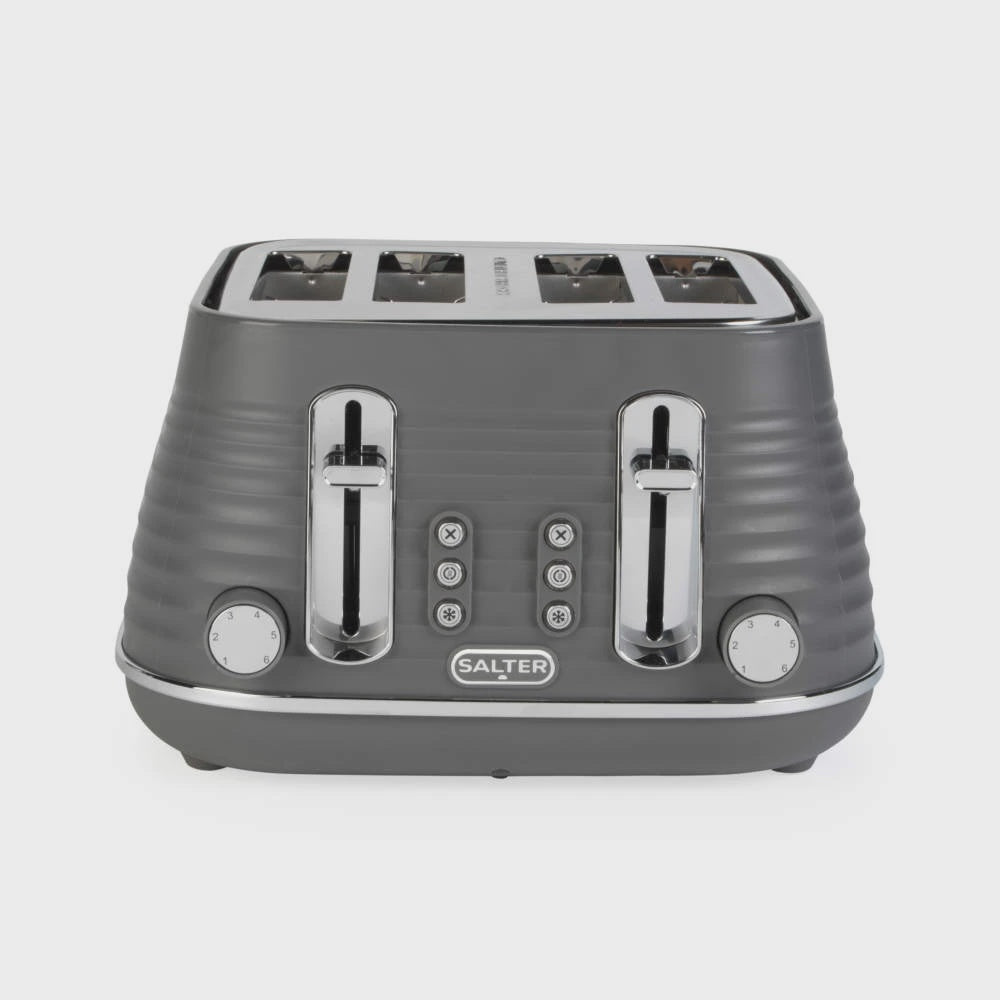 Salter Ripple 4-Slice Toaster – Grey