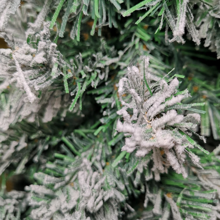 Premier Slim Snow Flocked Spruce Pine 1.7m Artificial Xmas Tree