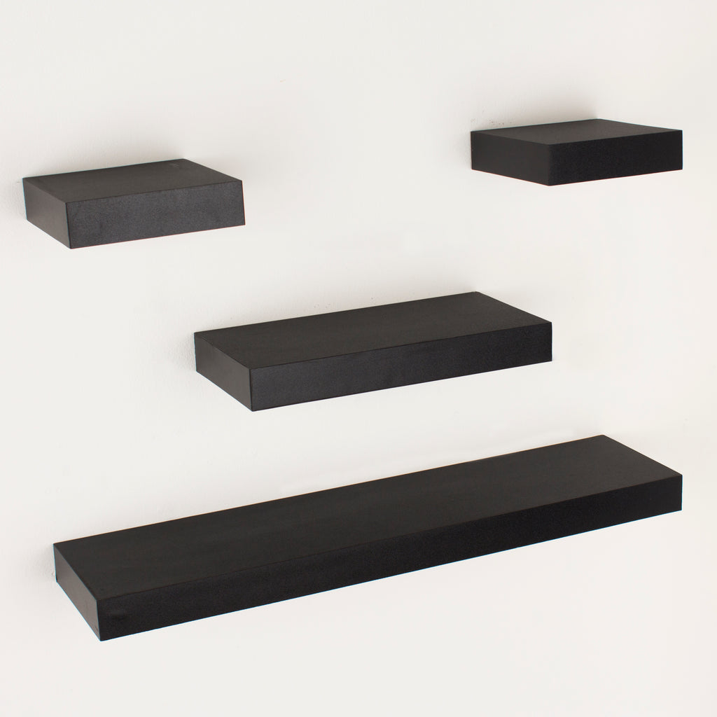 4 Pcs Narrow Hudson Box Shelf Pack - Matt Black (DHD) Image 1