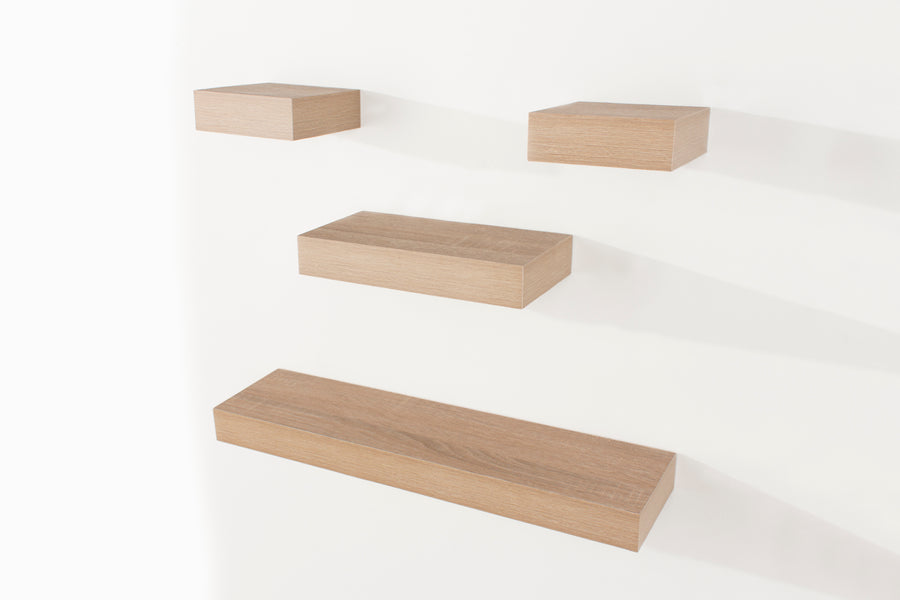 4 Pcs Narrow Hudson Box Shelf Pack - Oak Effect (DHD) Image 1