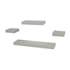 4 Pcs Narrow Hudson Wall Shelf Set - Lt Grey Foil (DHD) Image 1