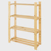 4 Shelf Pine Slatted Storage Unit Pre-Sanded Pine