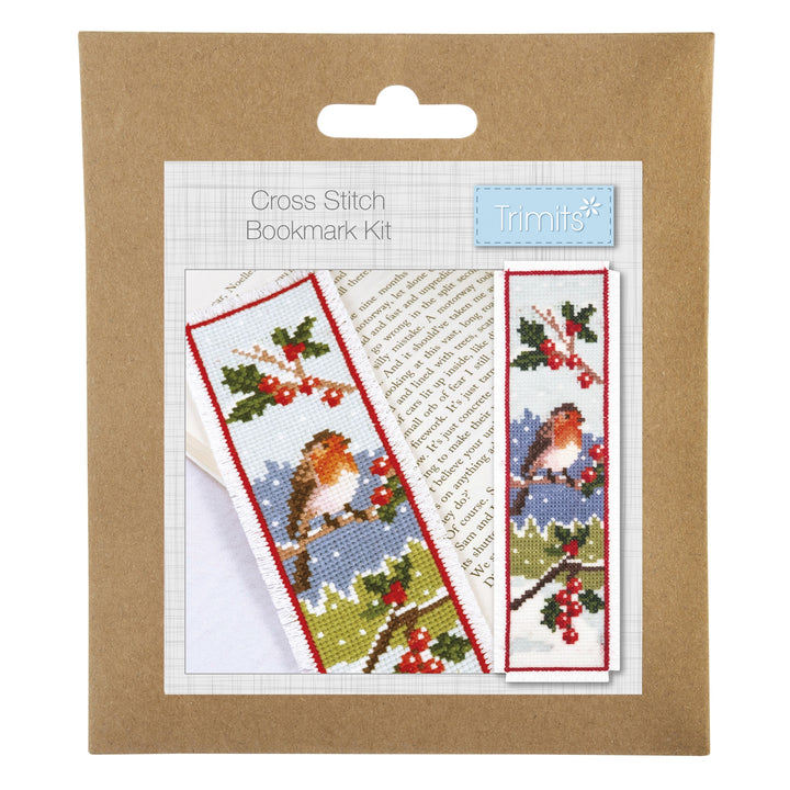 Counted Cross Stitch Kit: Bookmark: Robin