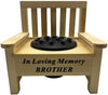 Brother Wooden Memorial Graveside Bench with Flower Insert Pot