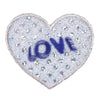 Motif B: Sequin: Love Heart: Silver