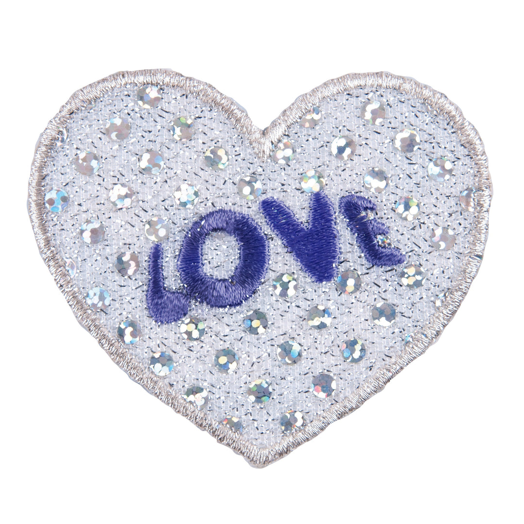 Motif B: Sequin: Love Heart: Silver