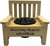 Grandad Wooden Memorial Graveside Bench with Flower Insert Pot