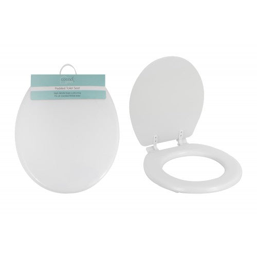 Coco & Gray Padded Toilet Seat Plain White