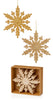 Premier 100mm Shatterproof Glitter Snowflakes Pack 6 Gold Mix