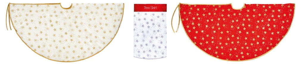 Premier Decorations Glitter Star Tree Skirt (Choice of Colours)