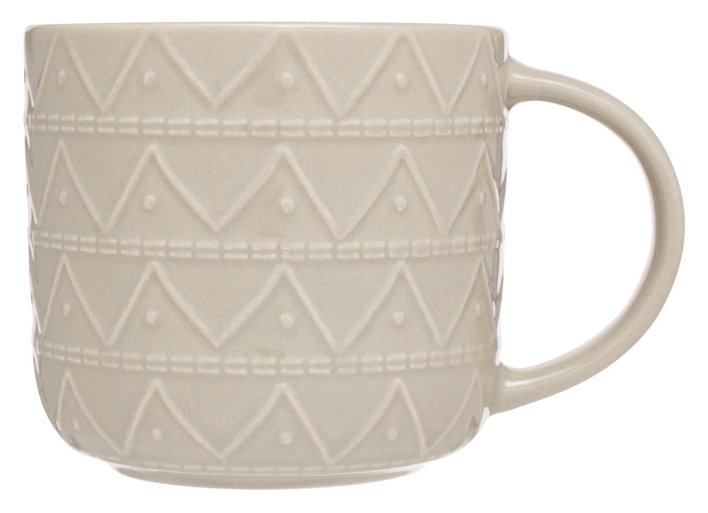 Siip embossed triangles mug sage