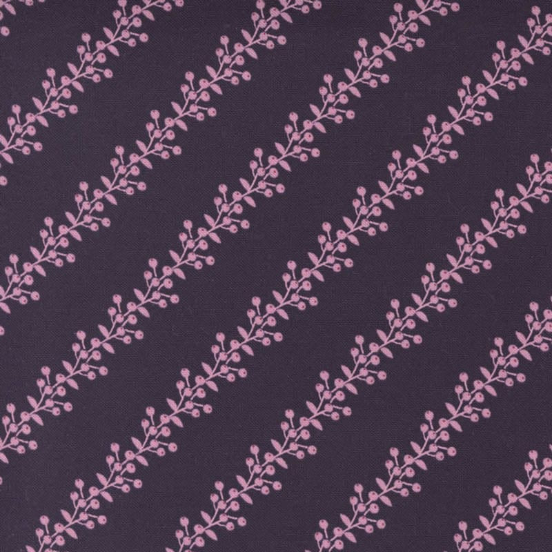 Moda Wild Meadow Fabric Berry Bramble 43137-17 Prune Sold By The Metre