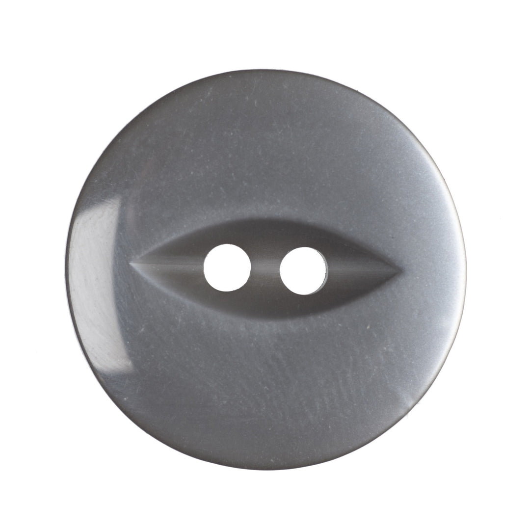 Buttons: Fish Eye: Polyester: 19mm: Grey