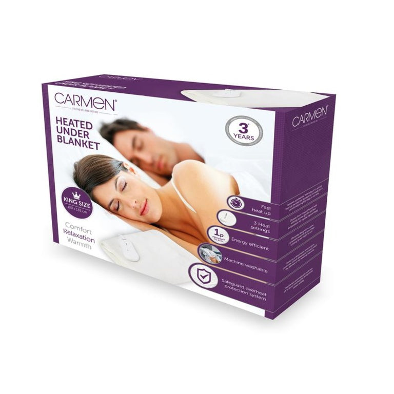 Carmen king size heated under blanket