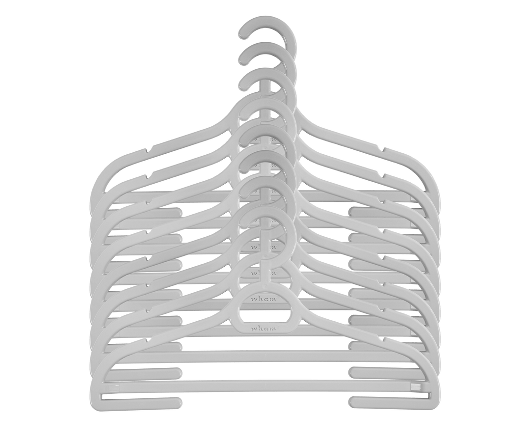 Casa Set of 8 Clothes Hanger Adult Upcycled Soft Grey