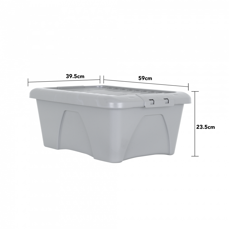 Wham Home Upcycled 34L Box & Lid Soft Grey