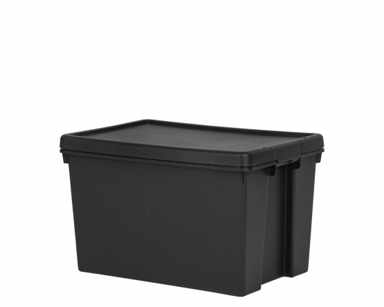 Wham Bam 62 litre heavy duty black storage box with lid