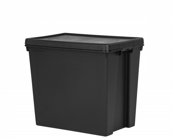 Wham Bam 92 litre heavy duty black storage box with lid
