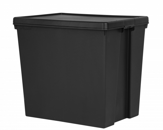 Wham Bam 154 litre heavy duty black storage box with lid