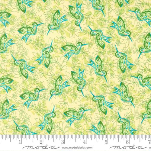 Moda Land Of Enchantment Fabric By Sariditty Reviving Green 45034-29 Fat Quarters 50x55cm