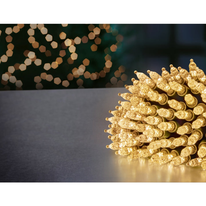 Premier 300 Led Diamond Cut Fairy Lights Warm White 7.5m