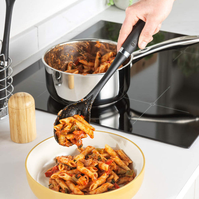 Russell Hobbs Utensil Set 5-Piece Hanging Hook Soft Touch Easy Clean Venus Black