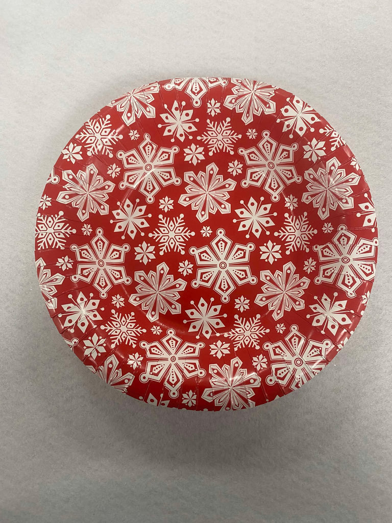 Pack of 6 Xmas Paper Bowls 16.5cmx16.5cm Snowflake