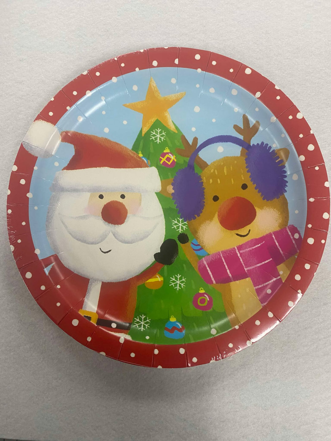 Pack of 6 Xmas Paper Plates 23cmx23cm Kids